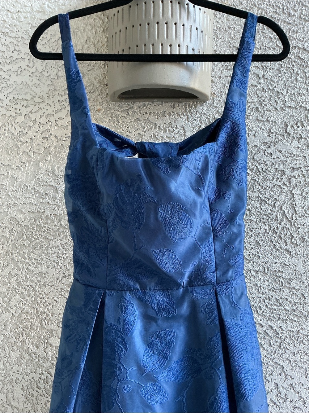 NWT Lulu’s Perfected Aura Navy Jacquard Tie-Back Maxi Dress with Pockets Large - Picture 7 of 11